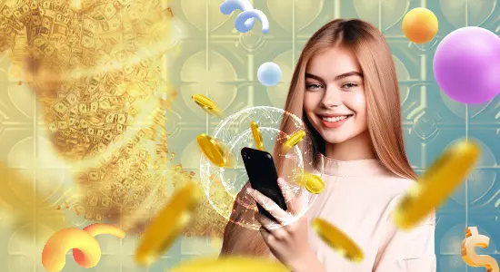 Enthusiastic gamer starting the KuyaPlay download on her phone, representing the excitement of new possibilities in online casino gaming.