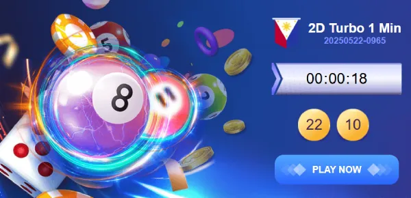 Vibrant kuyaplay-casino interface for the 2D Turbo 1 Minute lotto draw showing a dynamic countdown timer, bouncing lottery balls, and results 22 and 10.