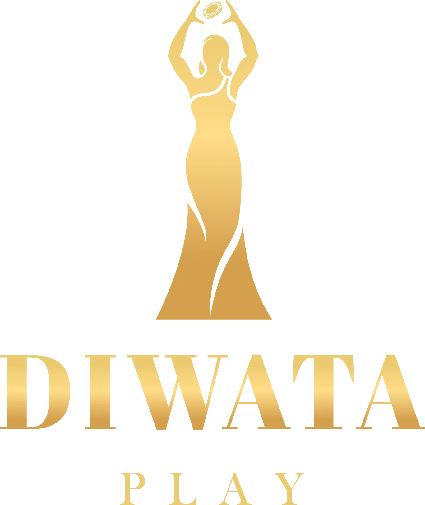 The Divata Play logo featuring a stylized golden female figure holding a crown, with the brand name in elegant gold lettering beneath, symbolizing luxury, trust, and excellence in legit online casino branding.