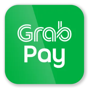 Official green GrabPay logo used as a digital payment option at kuyaplay-casino.