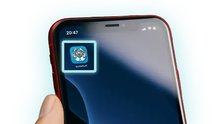 A close-up of a smartphone screen showing the KuyaPlay app icon in the top-left corner, indicating successful KuyaPlay download.